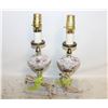 Image 1 : VINTAGE 14" MARBLE BASE LAMPS- SET OF 2