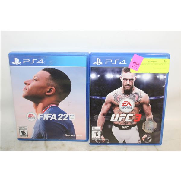 PS4 GAMES X2 UFC 3 PLUS FIFA 22