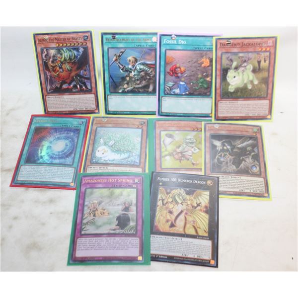 YU-GI-OH FOIL 10X CARD LOT IN SLEEVES