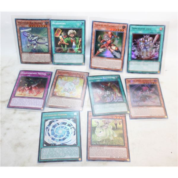 YU-GI-OH FOIL CARDS IN PENNY SLEEVES 10X