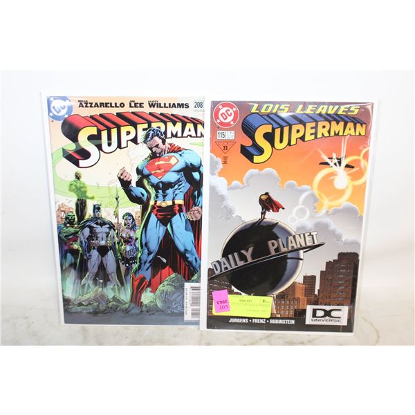 COMIC LOT X2 VINTAGE SUPERMAN SEALED