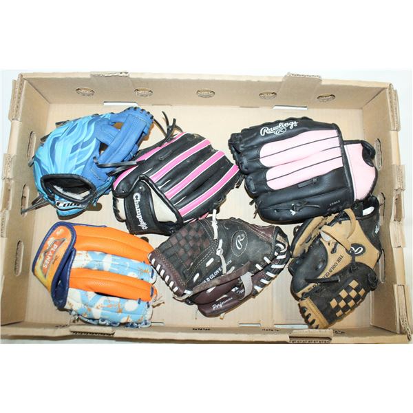 6 KIDS BALL GLOVES