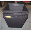 Image 1 : PLASTIC BASKET STYLE TOTES- 16 X 13 X 12- SET OF