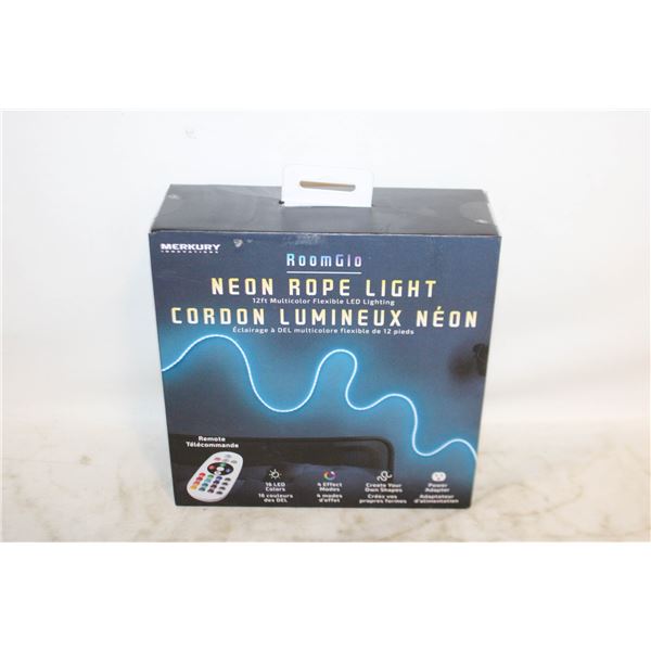NEW SEALED 12FT NEON ROPE LIGHT 16 LED COLORS