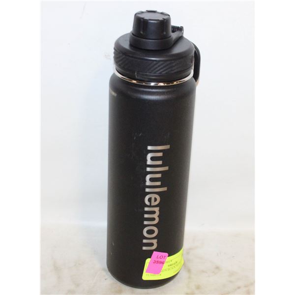 LULU LEMON BLACK METAL TUMBLER