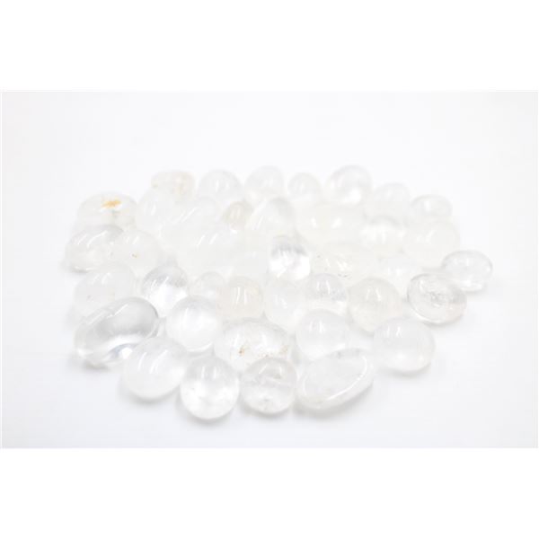 #164-NATURAL CLEAR QUARTZ  TUMBLE 750CT