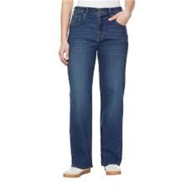 NEW BUFFALO WOMENS HIGH-RISE WIDE LEG JEANS SIZE 8