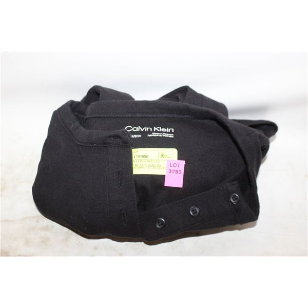 CALVIN KLEIN LONG SLEEVE CROPPED TOP BLACK SIZE XS