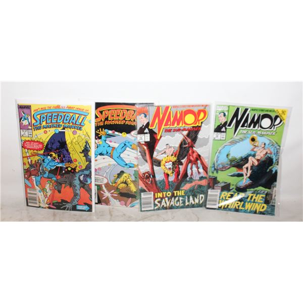 SPEEDBALL #1, 2 & NAMOR #13, 15 MARVEL COMICS