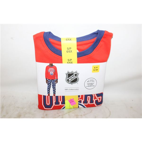 NEW OILERS SZ 6/6X PAJAMAS