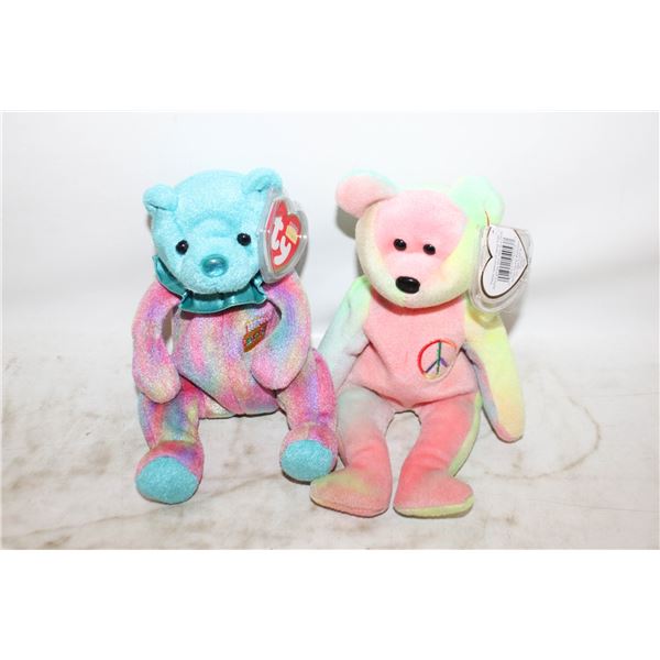PAIR OF VINTAGE TY PLUSHIES BOTH WITH