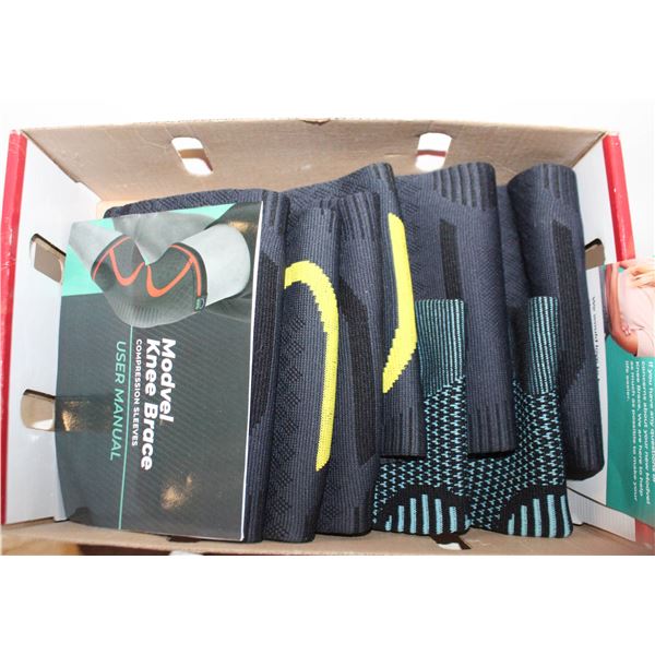 FLAT OF ASSORTED KNEE BRACES