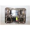 Image 1 : 7 HEAVY STAINLESS 6 SECTION SERVING TRAYS