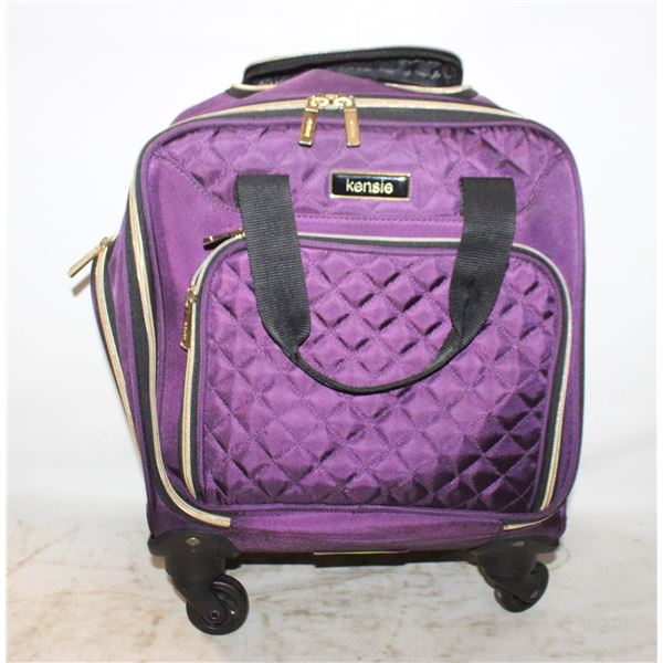 KENSIE PURPLE 16" UNDER PLANE SEAT LUGGAGE TOTE
