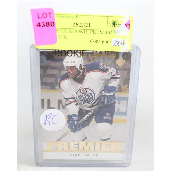 MIKE GRIER ROOKIE PREMIER SP UPPERDECK