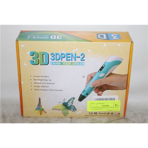 3D PEN PRINTER PEN PENCIL DIY COLORED PEN
