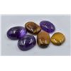 Image 1 : #306-NATURAL TIGER EYE/AMETHYST GEMSTONES 63.15CT