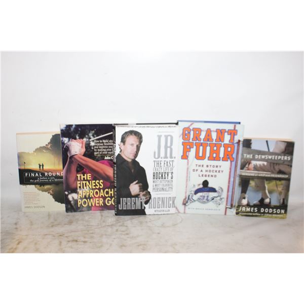 SET OF SPORT BOOKS,GRANT FUHR,HOCKEY,GOLF