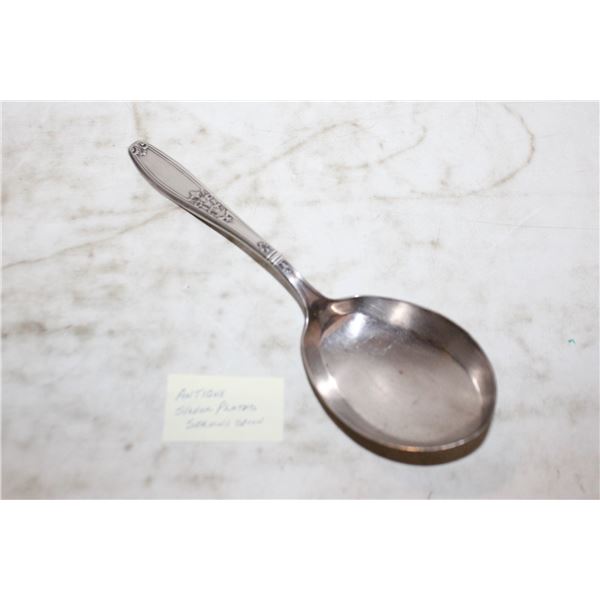 ANTIQUE SILVER PLATED SERVING SPOON