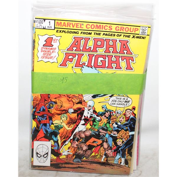 ALPHA FLIGHT #1 THROUGH #20 COMICS