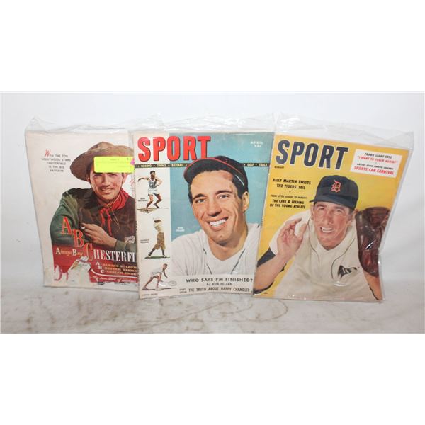 1940’S-50’S BASEBALL MAGAZINES X3