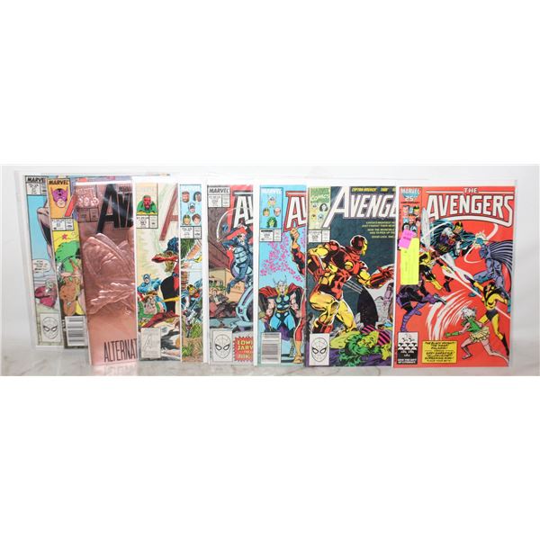 MARVEL COMICS LOT OF 10 VINTAGE AVENGER