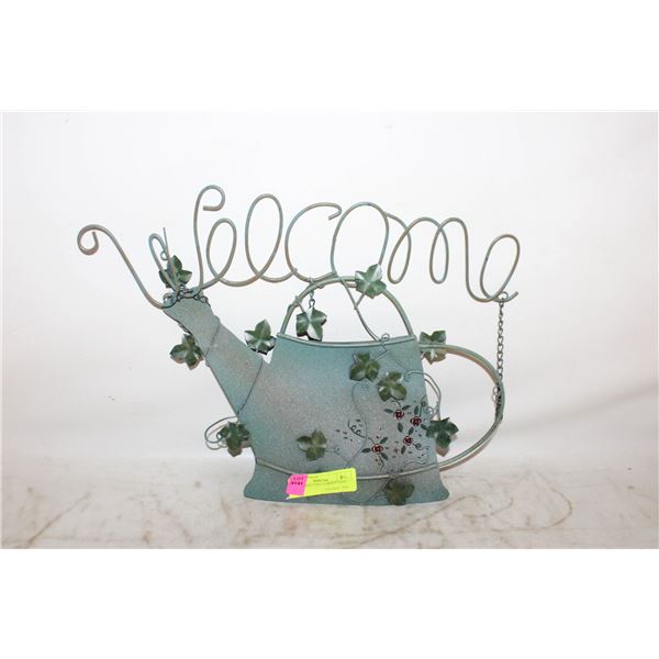 METAL WELCOME GARDEN SIGN WITH