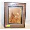 Image 1 : MOSAIC FRAMED ELEPHANT WALL ART