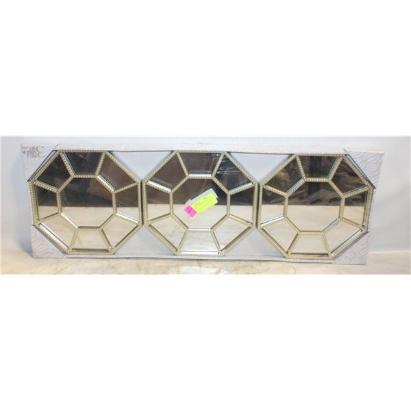 NEW SEALED 3PC HONEYCOMB MIRROR SET