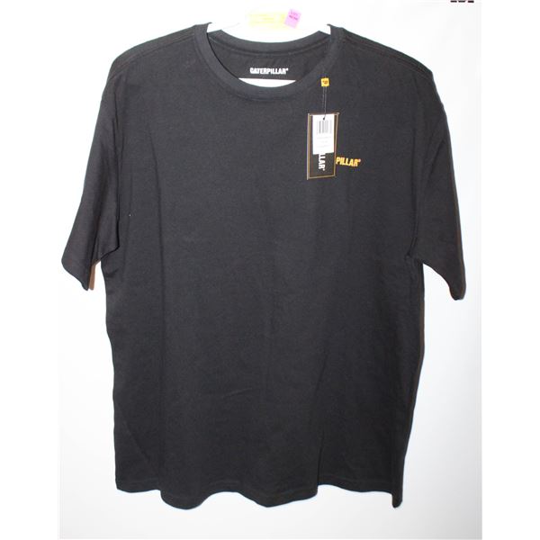 CAT MEN'S TRADEMARK T-SHIRT IN BLACK