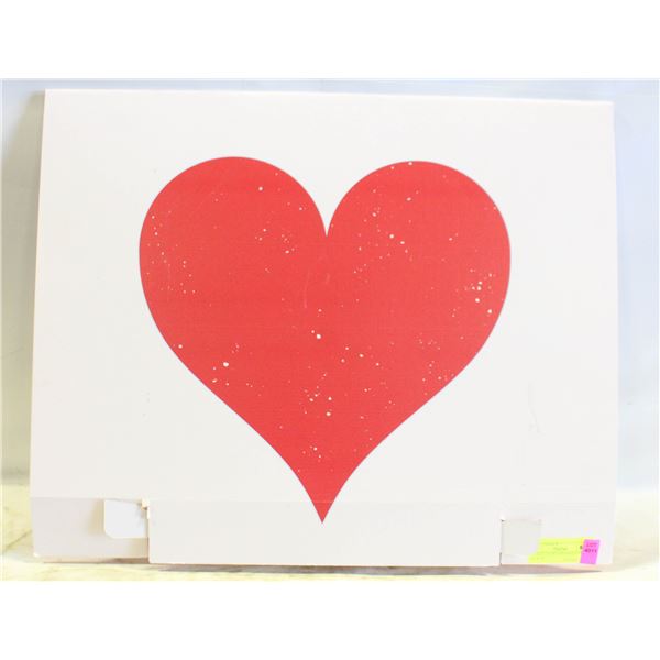 HEART CARDBOARD SHOP DISPLAY- 22" X 19"