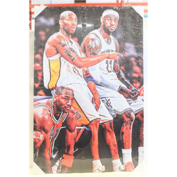 NEW KOBE - LEBRON - JORDAN WALL ART CANVAS