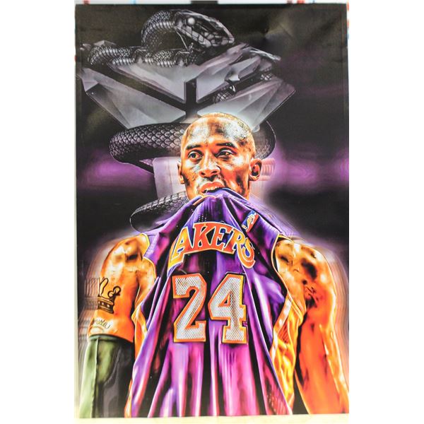 KOBE BRYANT "THE BLACK MAMBA" CANVAS WALL