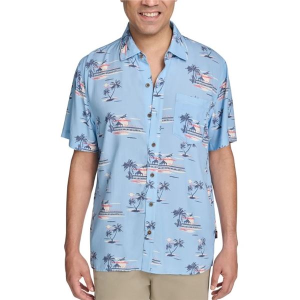 NEW MARGARITAVILLE BUTTON UP LIGHT BLUE SHIRT XL