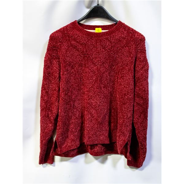 WEATHERPROOF WOMENS KNITTED SWEATER RED SIZE LARGE