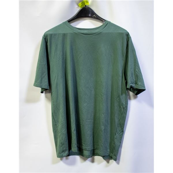 ROUGH DRESS CREW NECK T-SHIRT TEAL SIZE LARGE