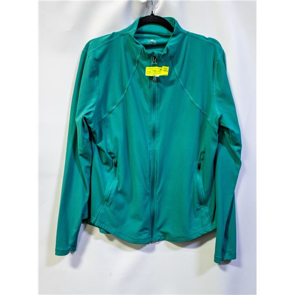 TUFF VEDA WOMENS ACTIVE RIBBED YOGA JACKET SIZE LG