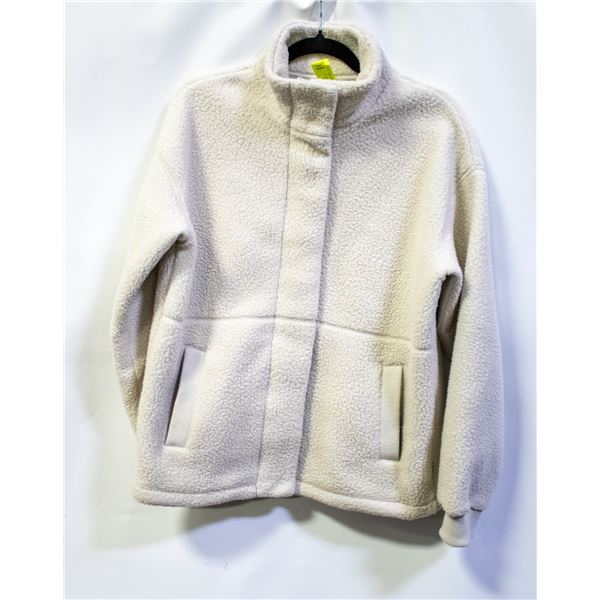 MONDETTA WOMENS FULL-ZIP JACKET WHITE SIZE MEDIUM