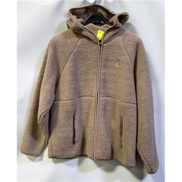 SIERRA DESIGNS WOMENS ZIP UP HOODIE BROWN SIZE MED