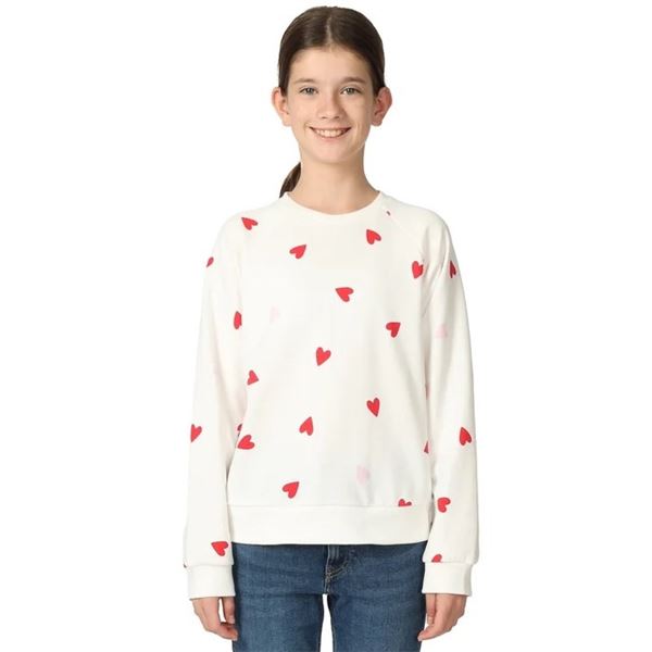 NEW GAP KIDS CREWNECK HEART SWEATSHIRT SIZE 14/16