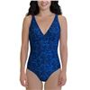 Image 1 : NEW ROOTS ONE PIECE BLUE PATTERN SWIMSUIT SZ 12