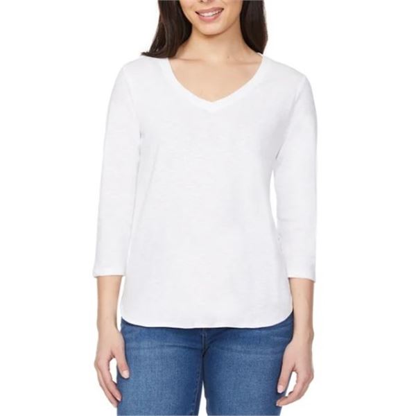 NEW KIRKLAND SIGNATURE V NECK ASYMMETRICAL TOP XL