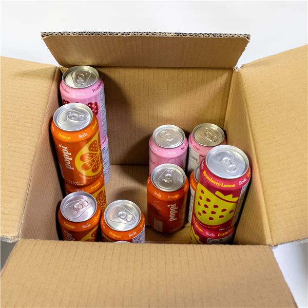 BOX OF 16 POPPI SODA CARBONATED DRINKS VARIETY PK