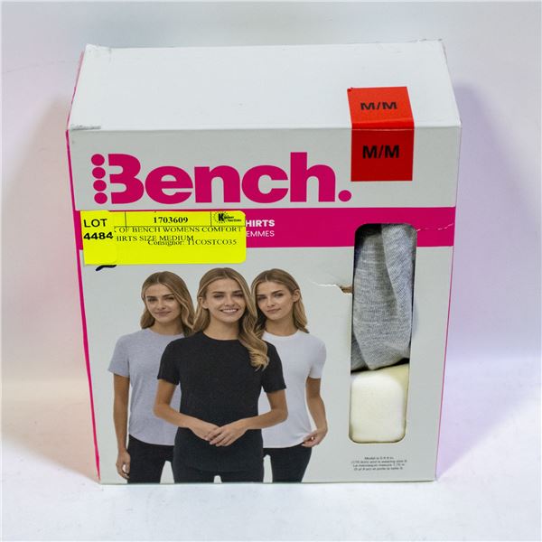 2 PK OF BENCH WOMENS COMFORT T-SHIRTS SIZE MEDIUM