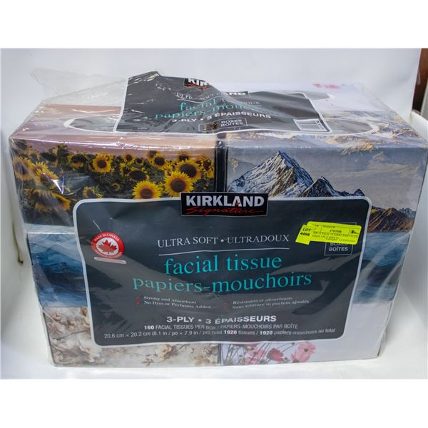 NEW 11 PACK OF KIRKLAND FACIAL TISSUE 3 PLY SHEETS