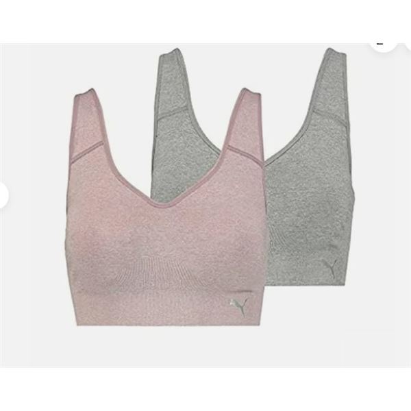 NEW 2 PK OF PUMA WOMENS SEAMLESS SPORTS BRA SZ XXL