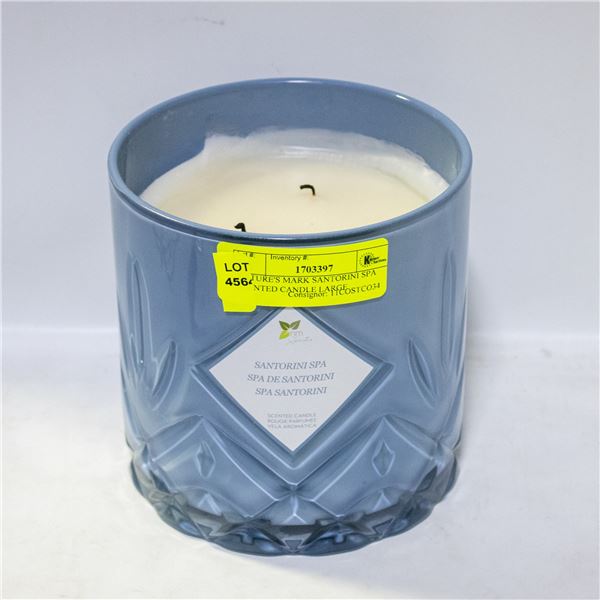 NATURE'S MARK SANTORINI SPA SCENTED CANDLE LARGE