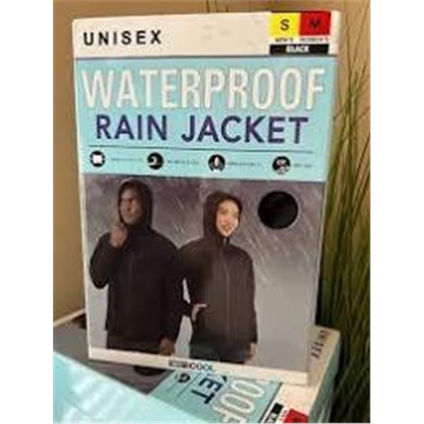 32 DEGREE UNISEX WATERPROOF RAIN JACKET BLACK