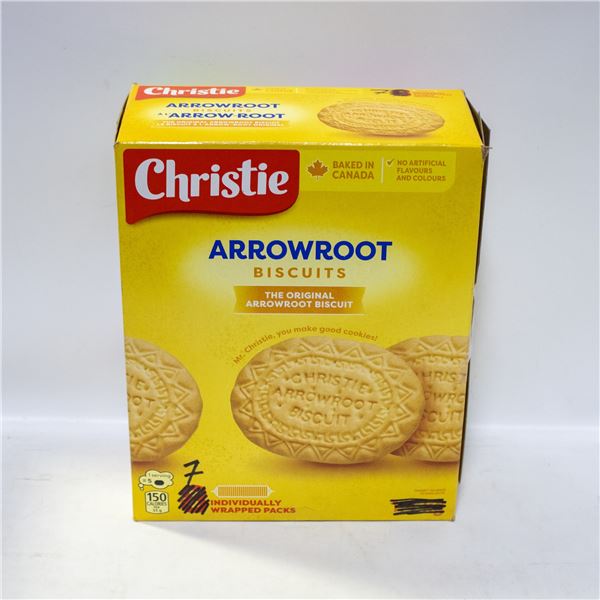 BOX OF 7 CHRISTIE ORIGINAL ARROWROOT BISCUITS