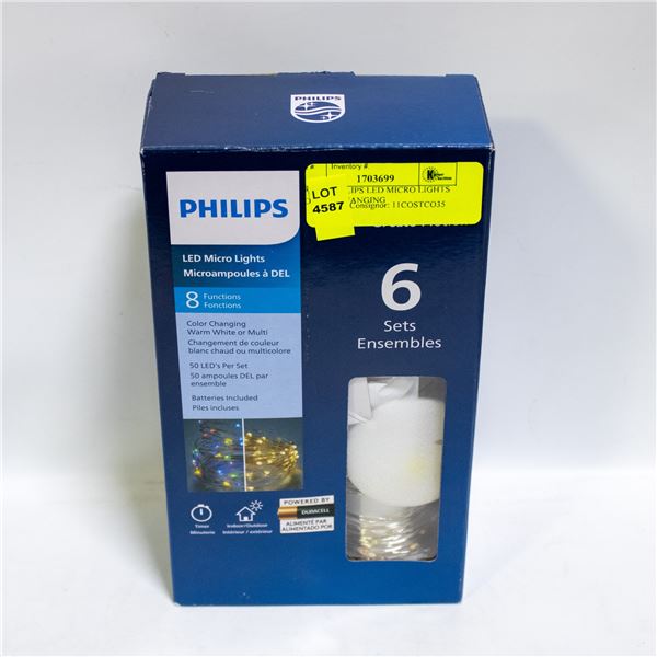 6PK OF PHILIPS LED MICRO LIGHTS COLOUR CHANGING